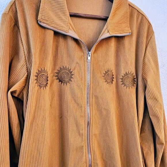 Yellow/Gold Unisex Corduroy Sun Lightweight Jacket: Unique Fun Statement Piece - Picture 2 of 4